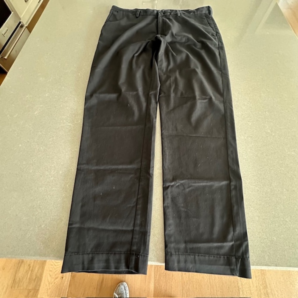 Men's Banana Republic Black 38x32 Slim Dress Pants Cotton/Polyester -Good cond.